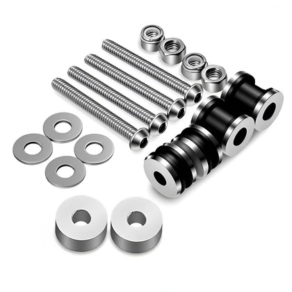 KASIMT front view of chrome docking kit showing complete four-point hardware benefit