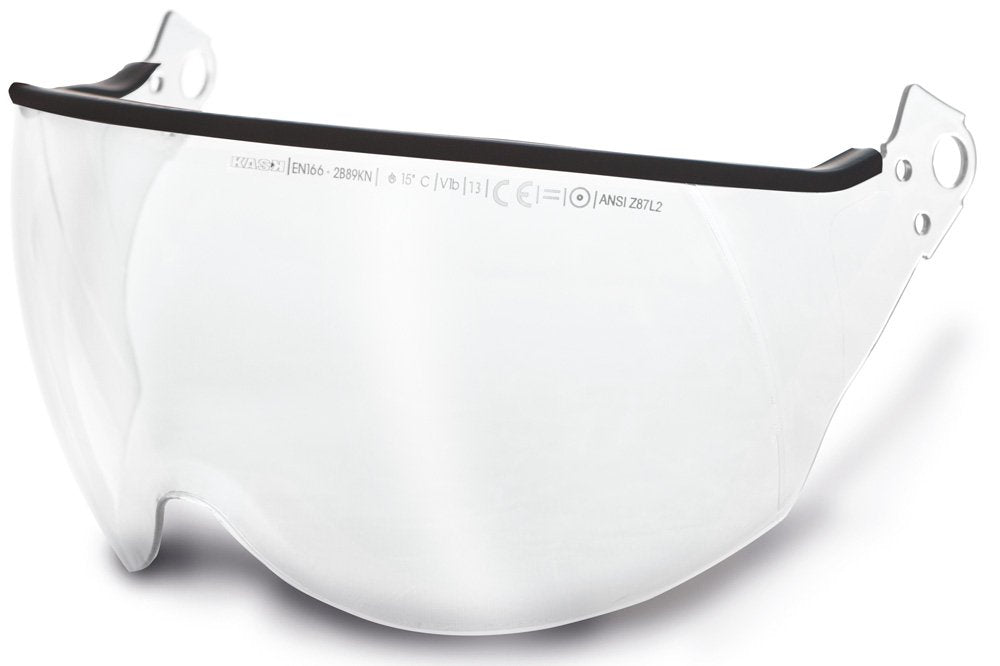 KASK visor in use on site showing added face protection benefit