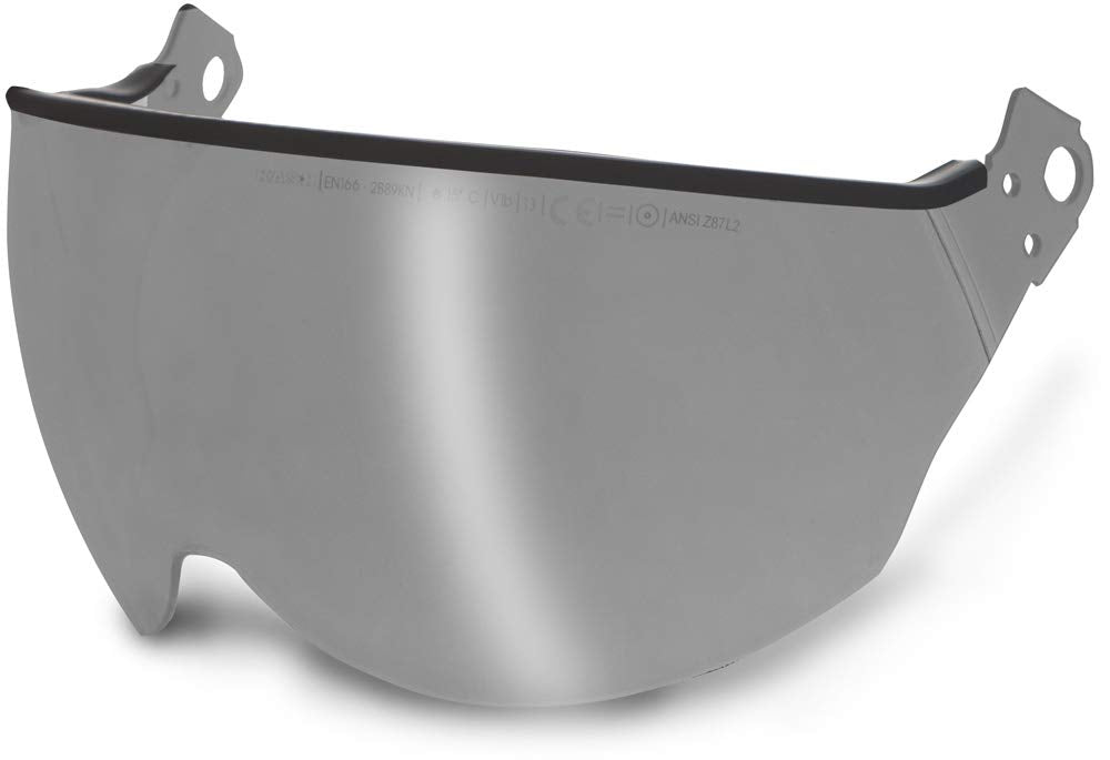 KASK visor beside ruler showing 3.2 oz lightweight size