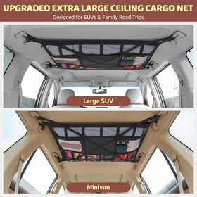 kaskawise installed in SUV ceiling showing clutter-free cabin benefit