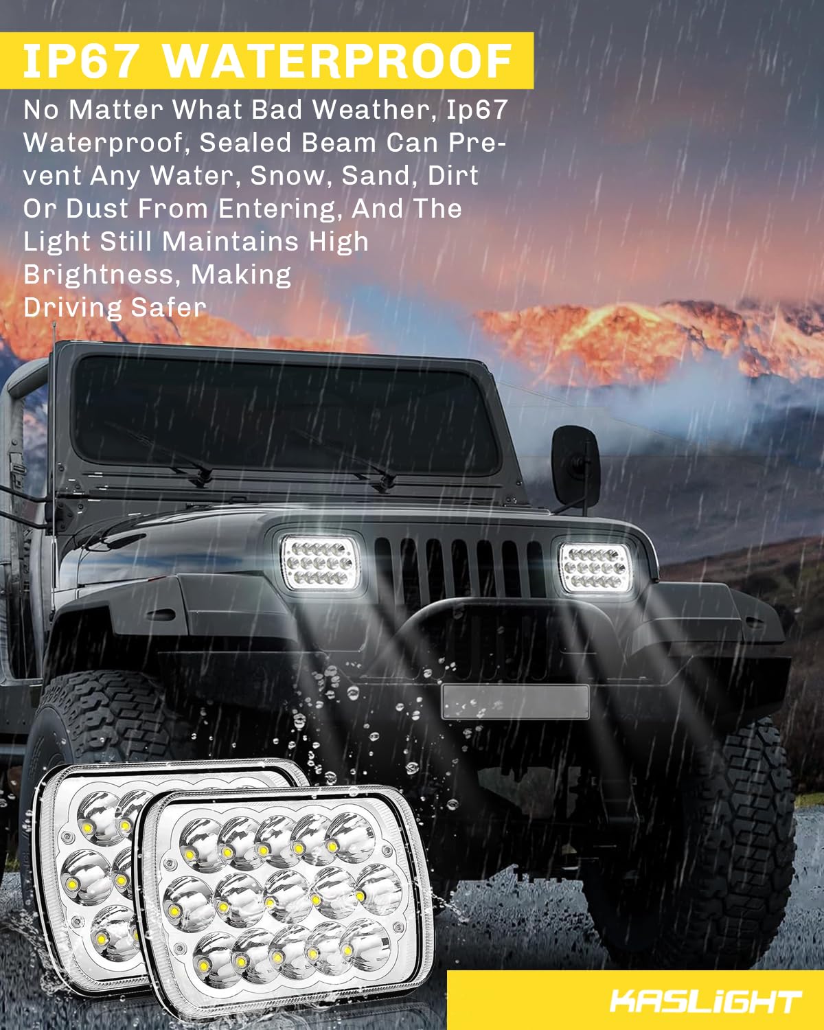 KASLIGHT side profile highlighting depth and durable housing for long life