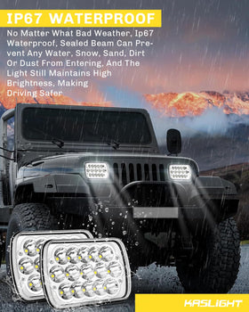 KASLIGHT side profile highlighting depth and durable housing for long life