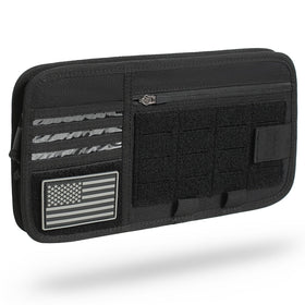 Katadem front view showing pouch pockets and secure storage benefit