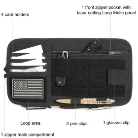 Katadem glasses clip detail holding sunglasses securely inside pouch