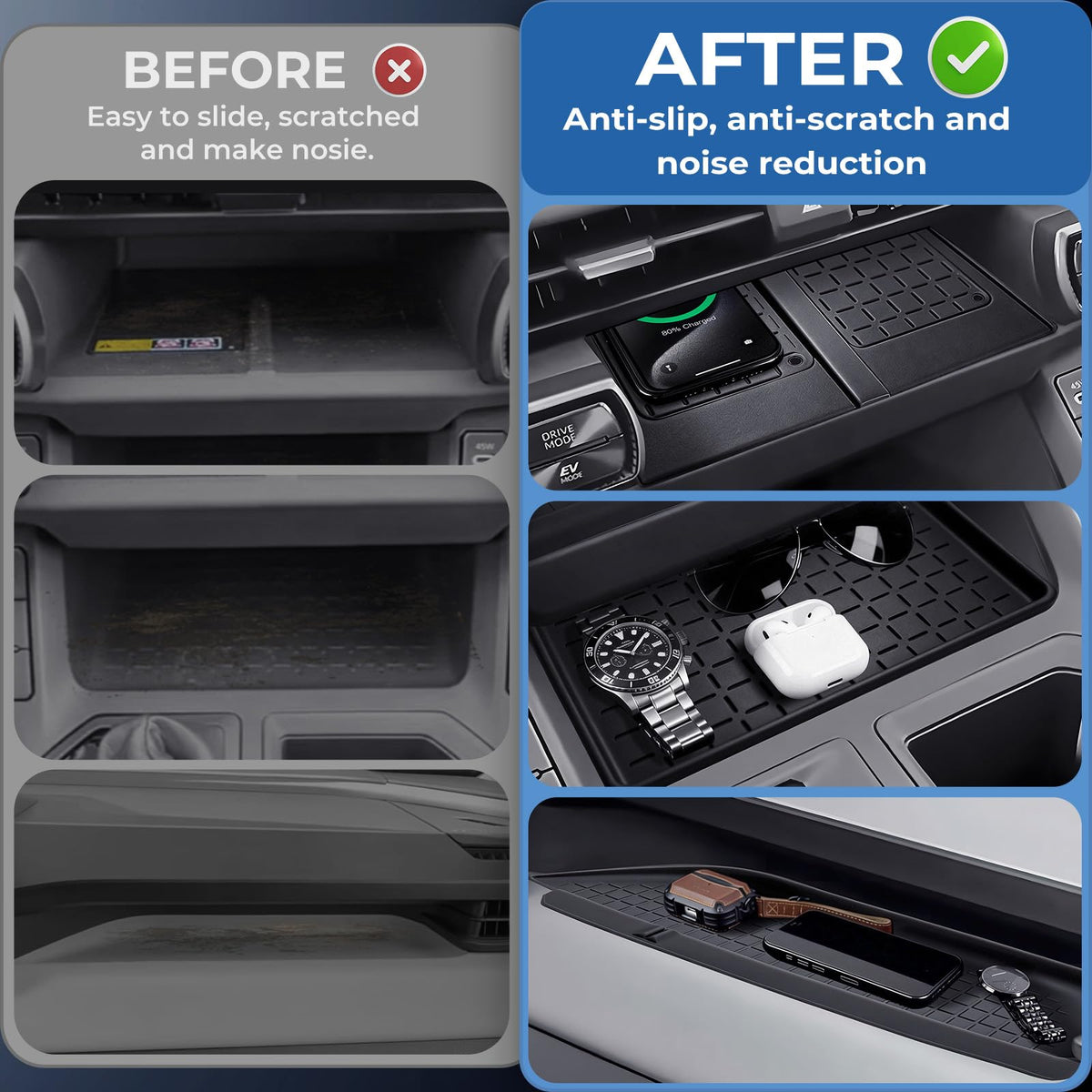 Katorn center console installed in RAV4 preventing items from sliding