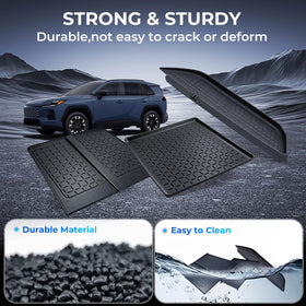 Katorn silicone mat being rinsed to show easy cleaning and durability