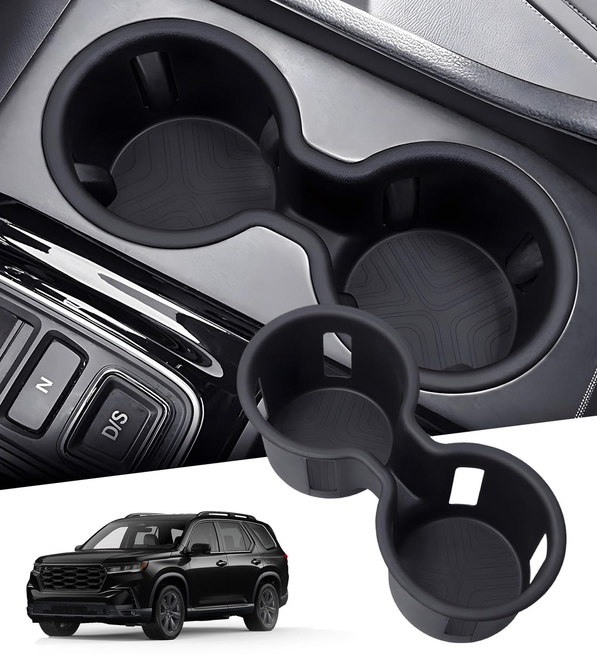 KATORN front view insert showing neat center-console protection and clean fit