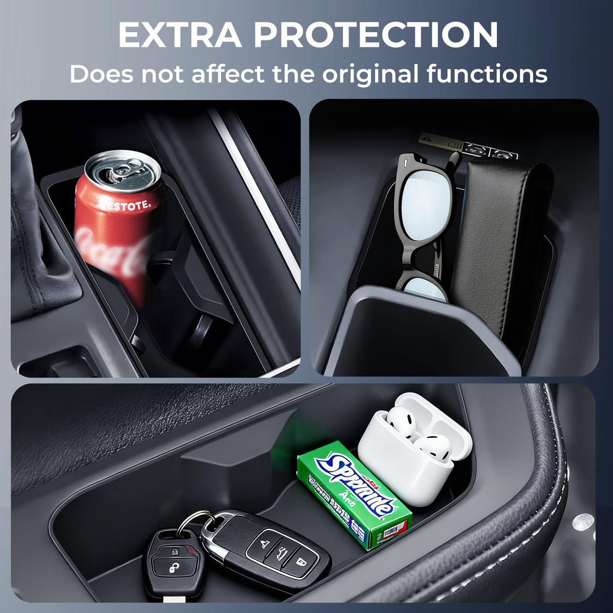 KATORN installed in front holder with travel mug showing stability