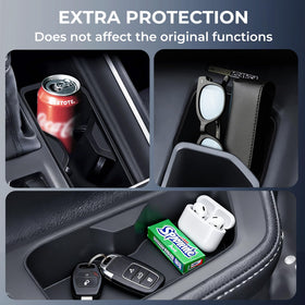 KATORN installed in front holder with travel mug showing stability