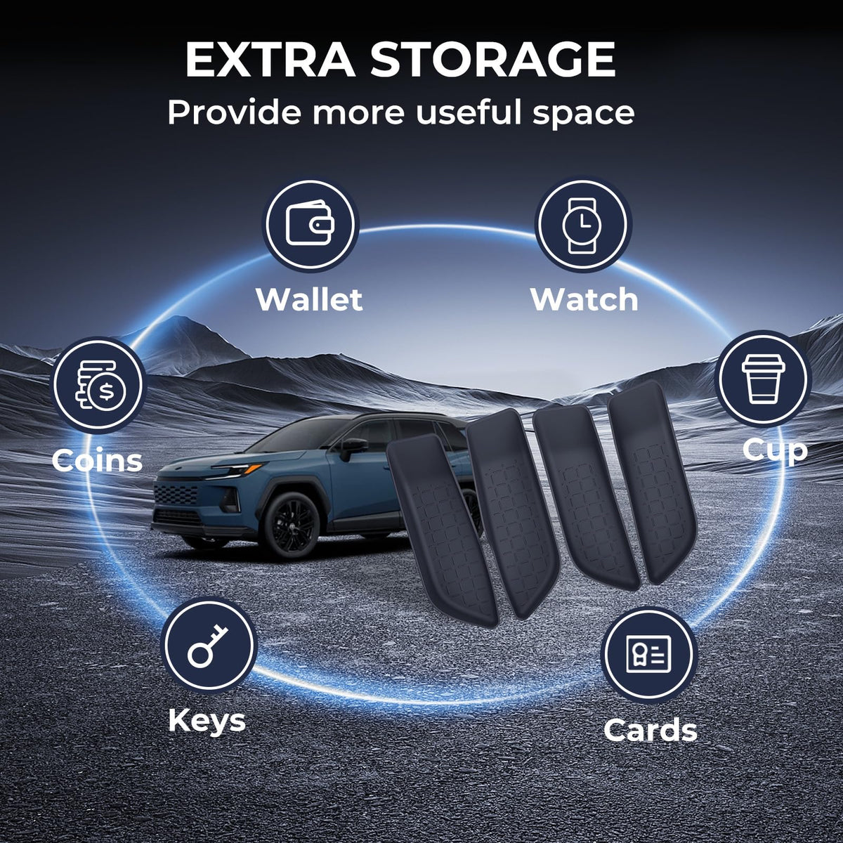Katorn inserts holding phone keys wallet showing organized convenience