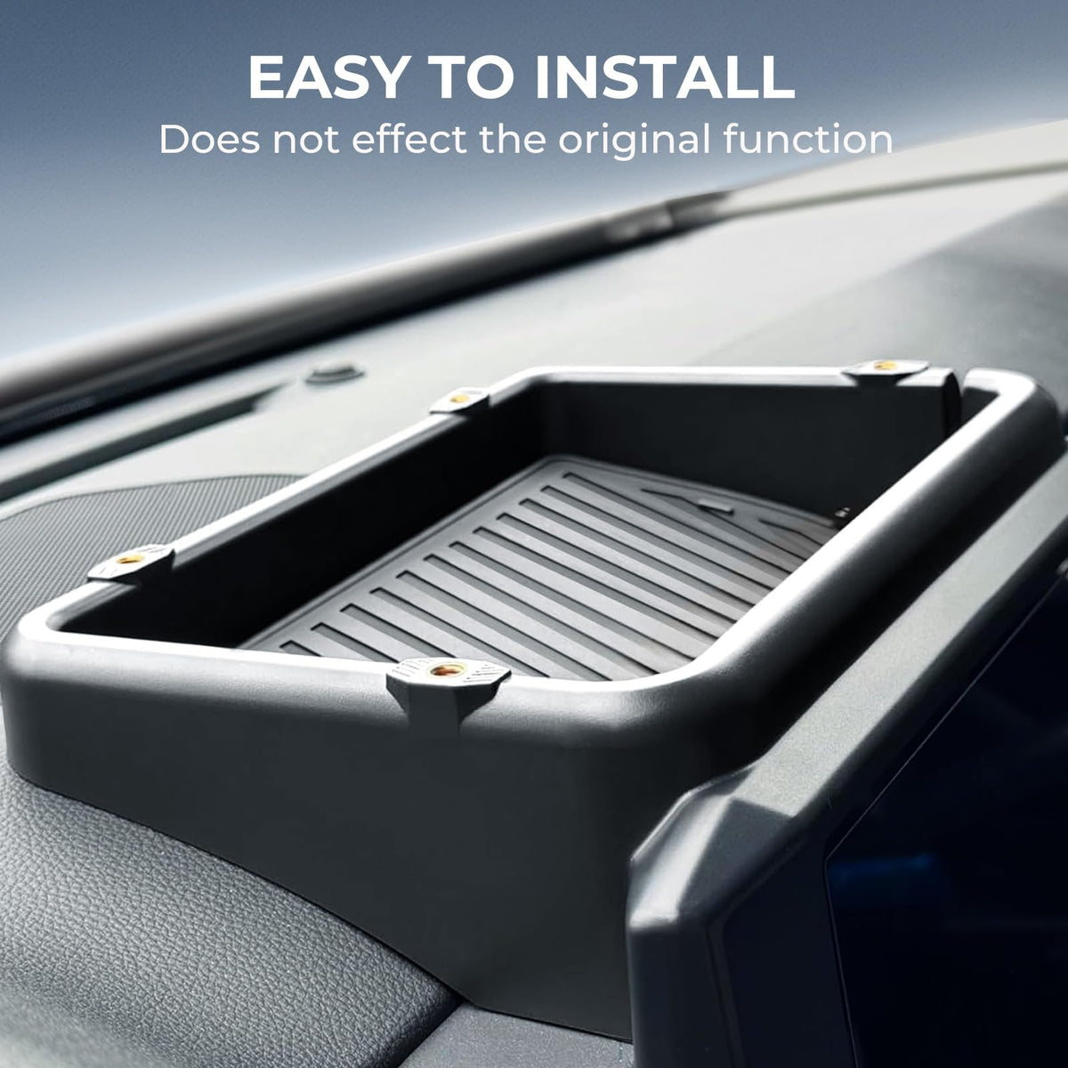 Katorn lifestyle interior shot illustrating tidy dashboard convenience