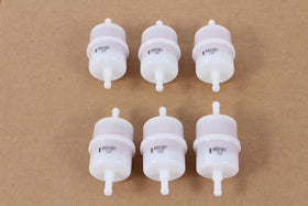 Close-up of Kawasaki fuel filter media and 10-micron rating detail showing durable construction benefits