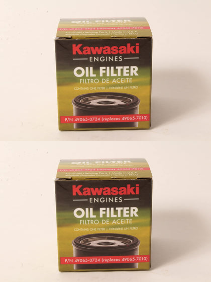 Kawasaki oil filter front packaging showing part number and OEM label for reliable fit