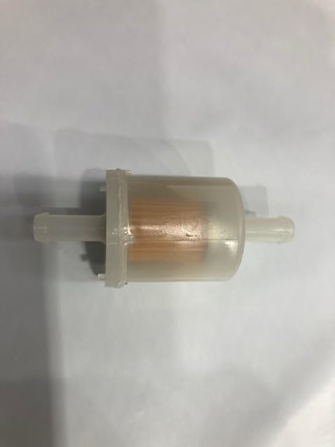 Kawasaki fuel filter close-up of inlet and outlet showing correct fit
