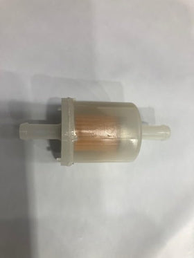 Kawasaki fuel filter close-up of inlet and outlet showing correct fit