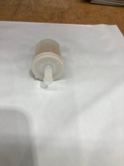 Kawasaki fuel filter side profile showing dimensions for accurate replacement