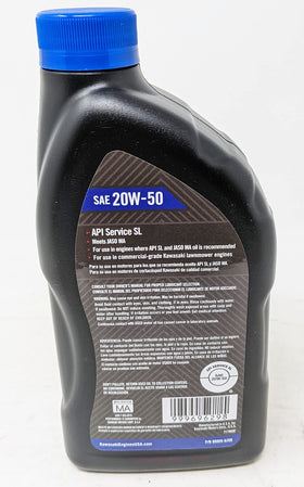 Kawasaki K-Tech oil being poured into an engine for reliable lubrication