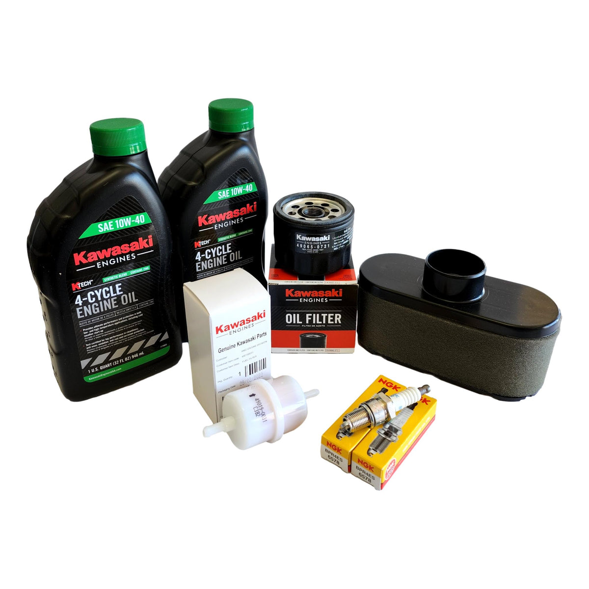 Kawasaki tune up kit front packaging showing part number 99969-6543 and OEM label benefits