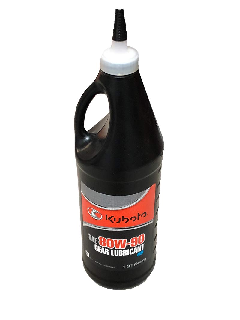 Kawasaki Kubota gear lubricant front label showing product identity and benefits