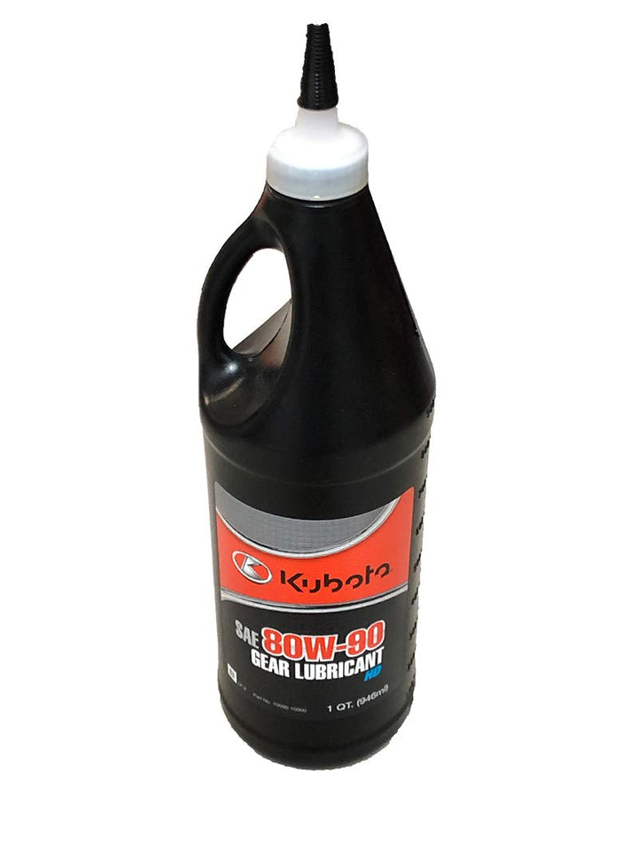 Kawasaki Kubota gear lubricant front label showing product identity and benefits