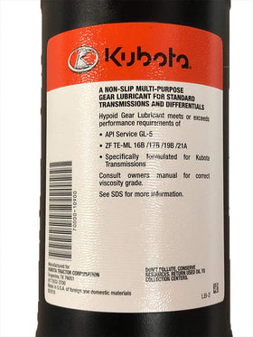 Kawasaki Kubota gear lubricant being poured into gearbox for reliable protection