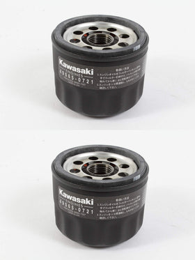 Kawasaki oil filter front view showing OEM label and clear fitment benefit