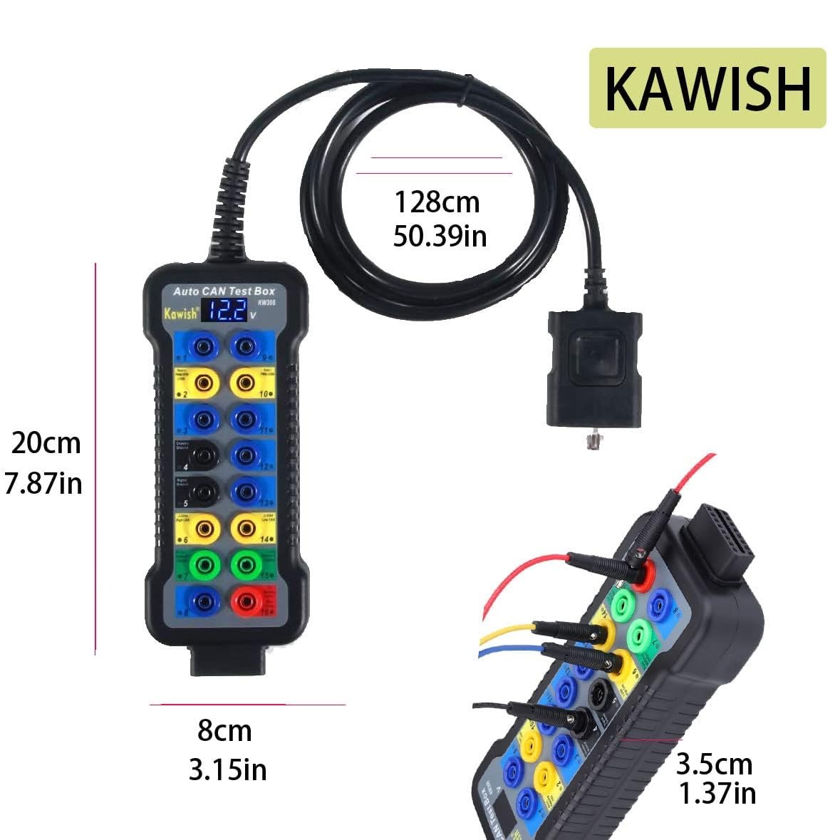 KAWISH banana socket with 4mm plug enabling secure scope and meter connections