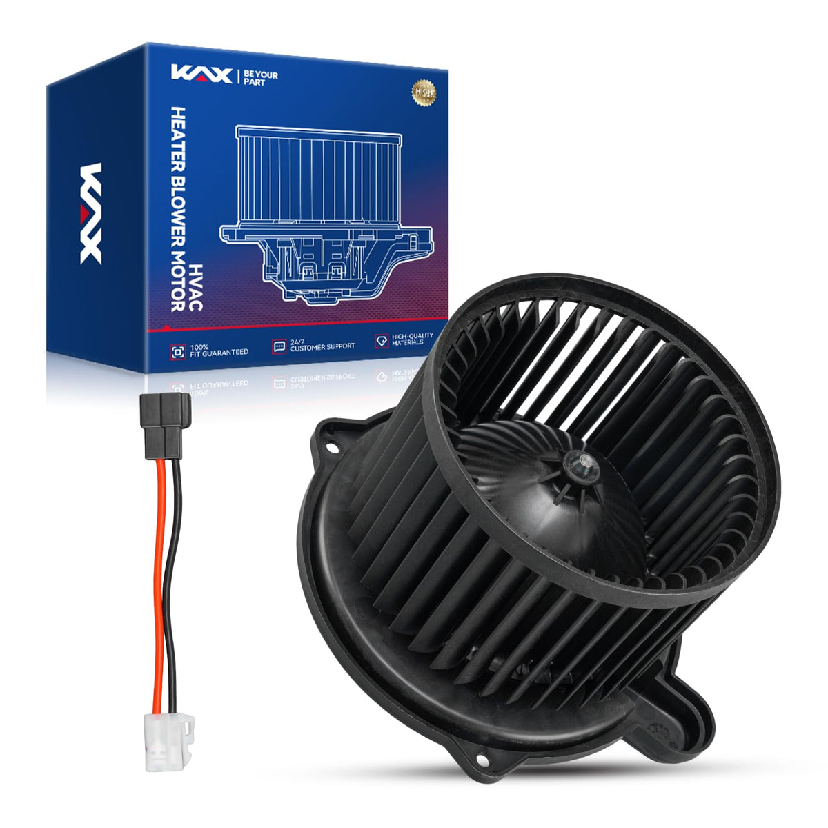 KAX front assembly view showing fit and mounting points for easy replacement