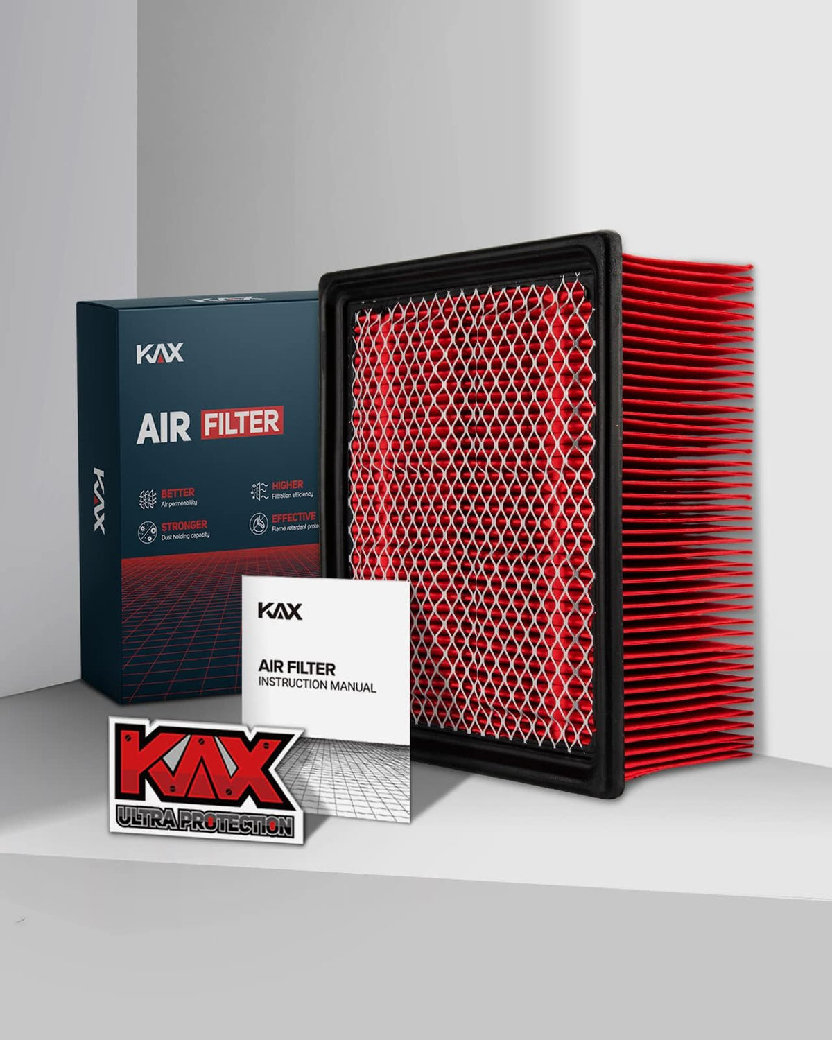 KAX comparison of old versus new CA10261 filter showing improved condition benefit