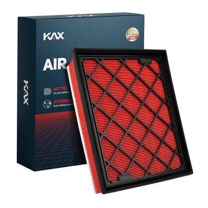 KAX CA10348 front packaging shows boxed filter and easy installation benefit