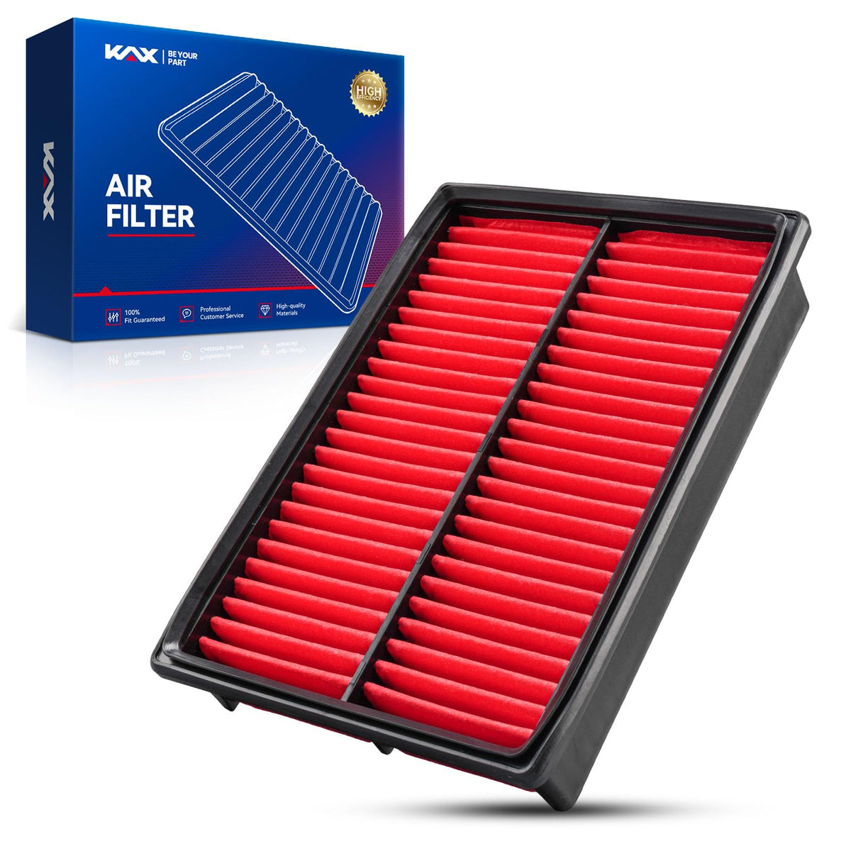 KAX CA9898 front packaging showing boxed replacement and fitment benefits