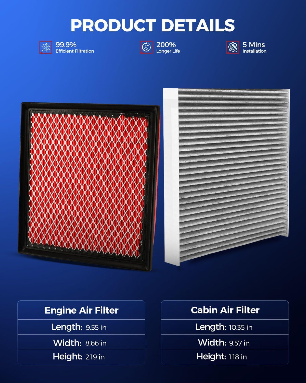 KAX cabin filter charcoal layer close-up reducing odors and particles