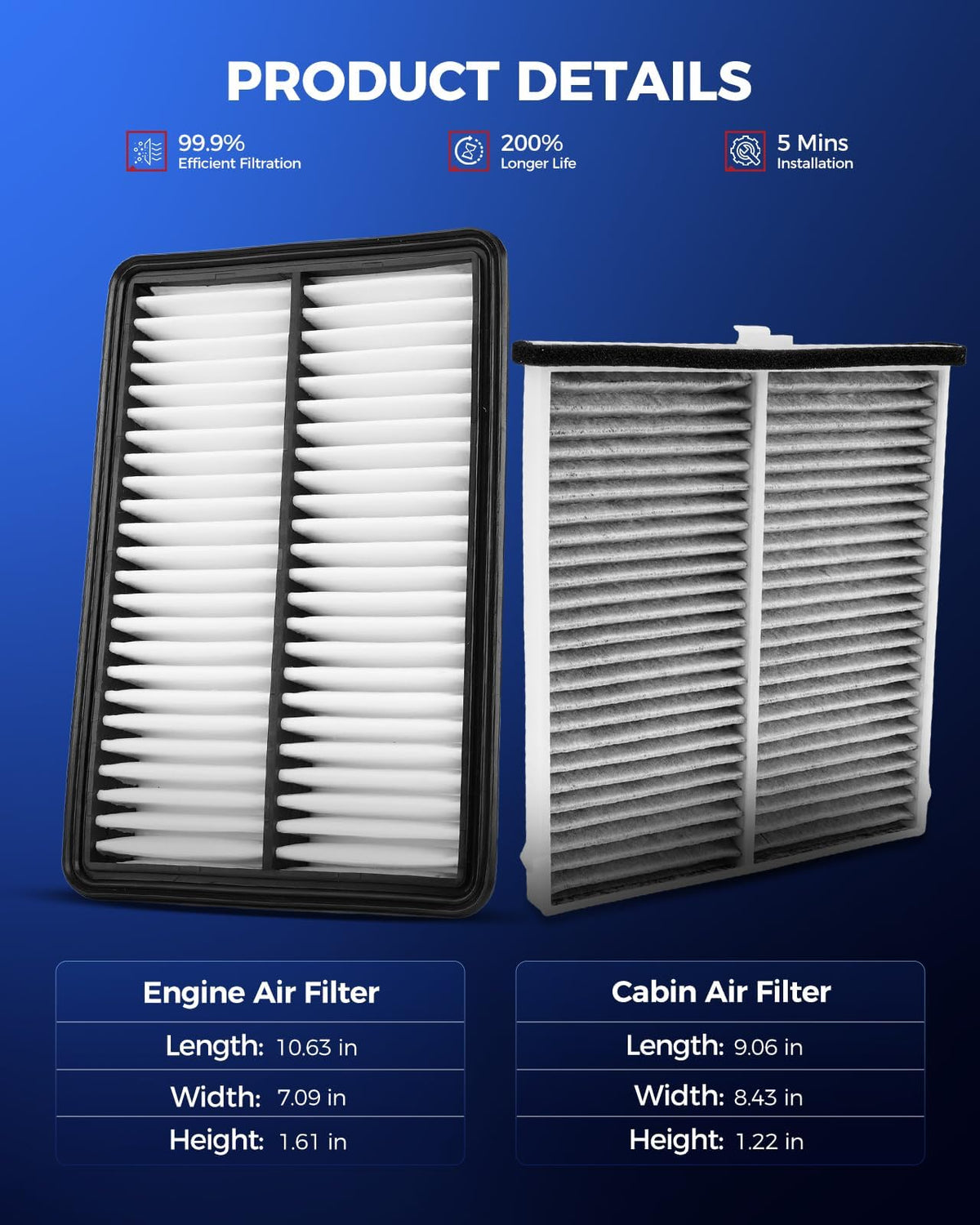 KAX cabin filter charcoal layer detail reducing odors inside the car