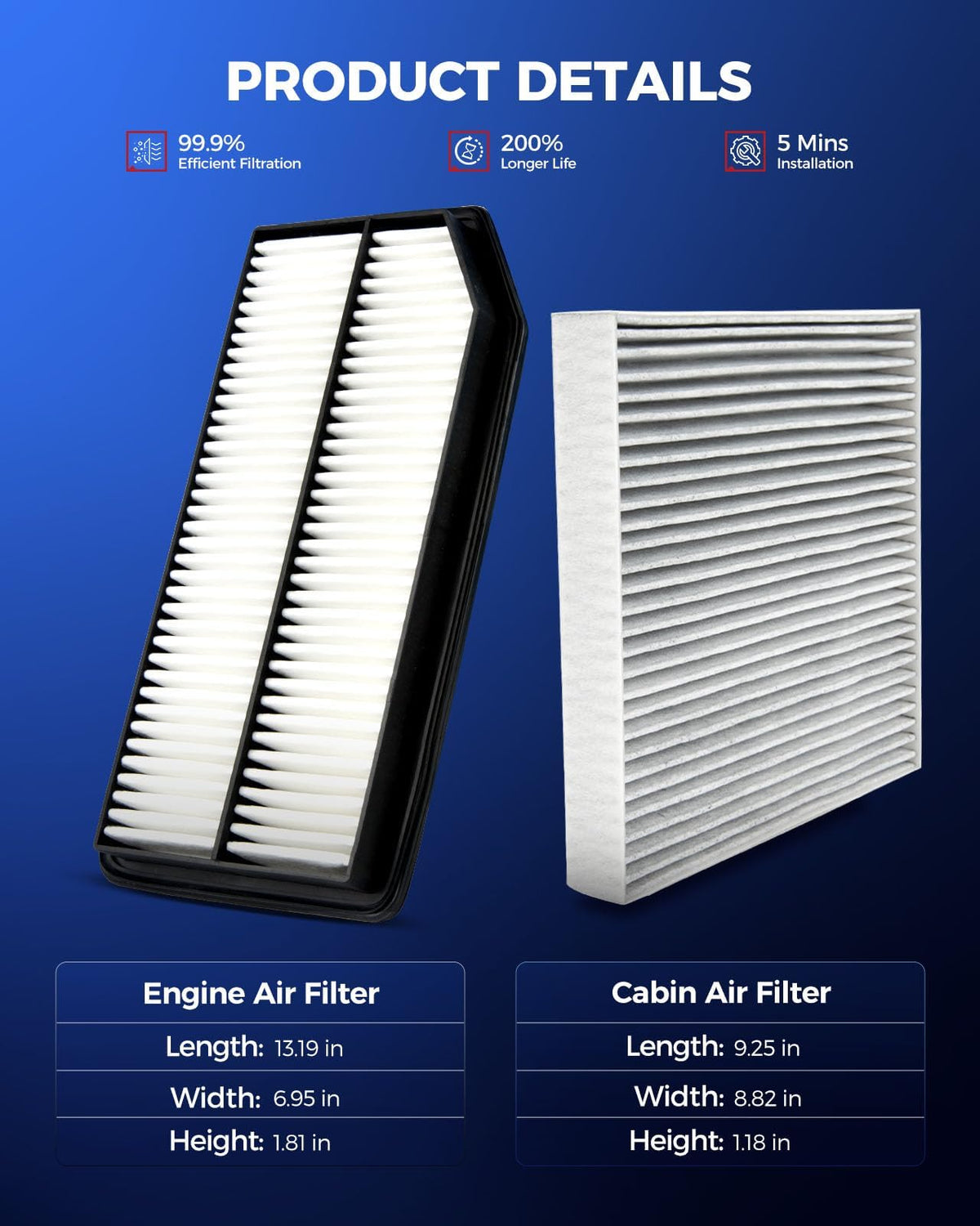 KAX cabin filter charcoal layer detail demonstrating odor reduction benefit