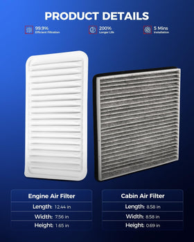 KAX cabin filter charcoal layer visible demonstrating odor reduction benefit