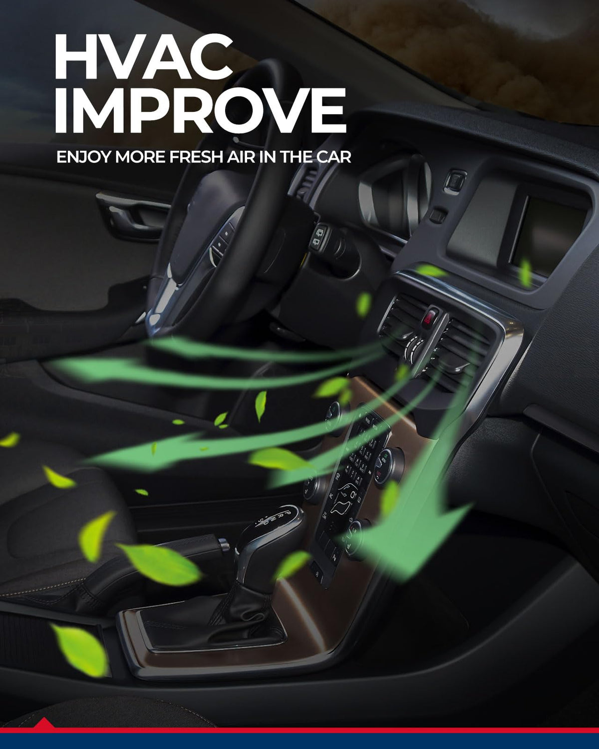 KAX CF11671 in vehicle cabin scene conveying cleaner air comfort while driving