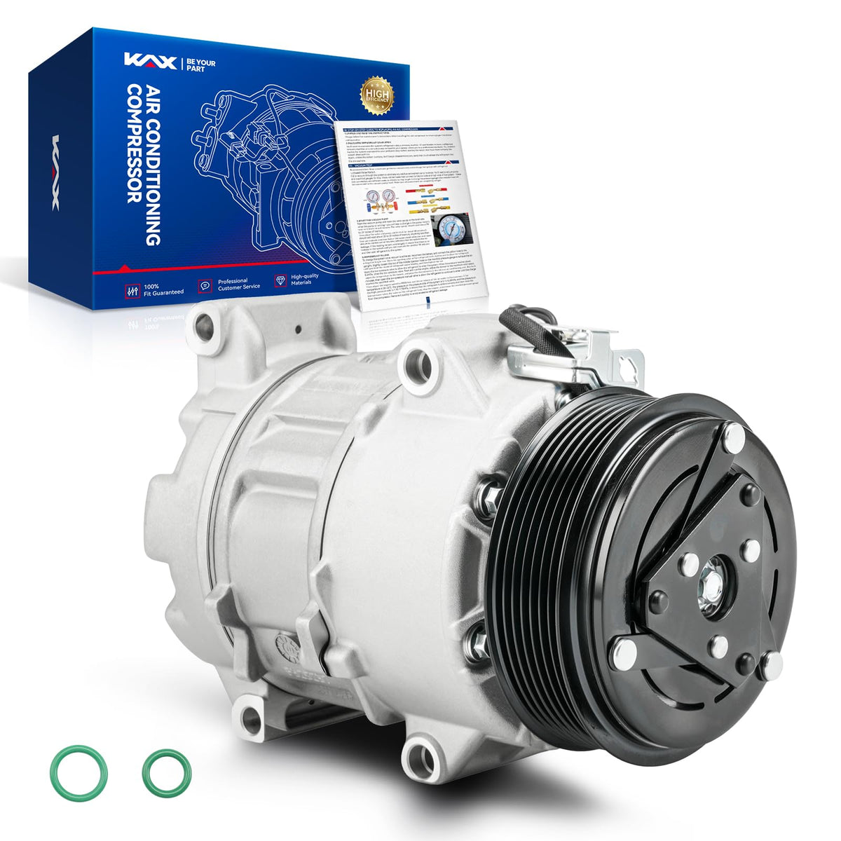 KAX compressor front view showing mounting flanges for straightforward fit