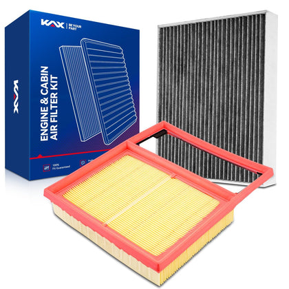 KAX engine and cabin filter kit front packaging showing included filters and benefits