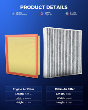 KAX engine filter close-up of pleated media for improved protection
