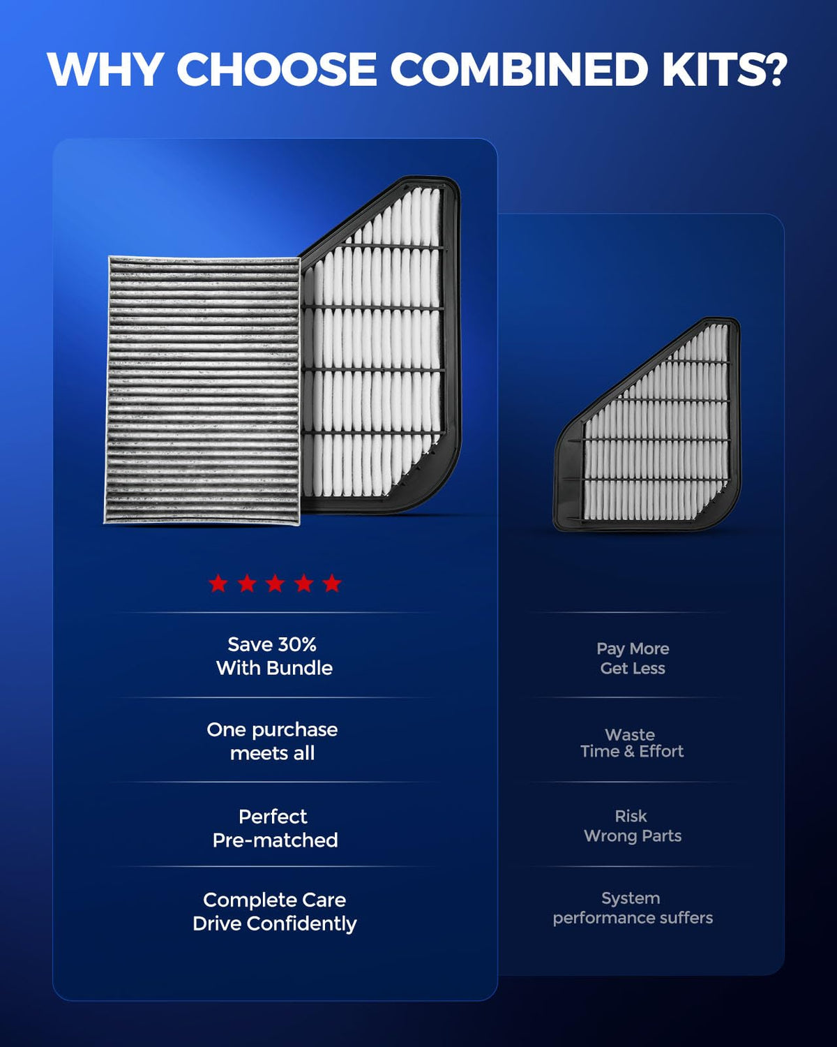 KAX engine filter pleated media closeup for better debris trapping