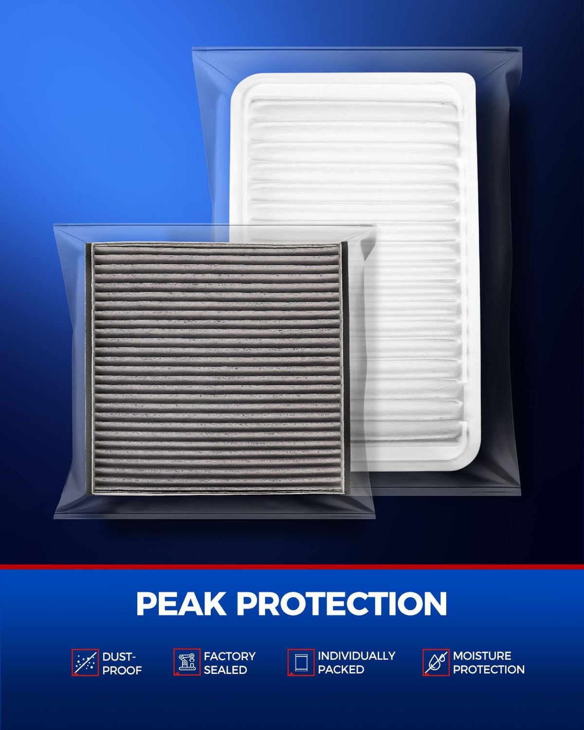 KAX filters staged in a car interior illustrating fresh air benefit during travel