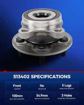 KAX assembly top view with five wheel studs for secure wheel mounting