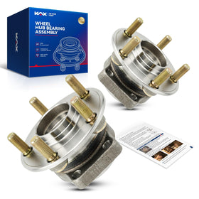 KAX front hub assembly front view showing precise fit and improved wheel stability