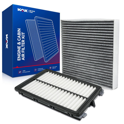 KAX front packaging showing both engine and cabin filters for fast replacement