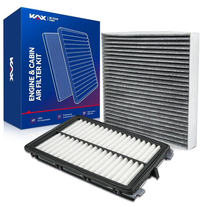 KAX front packaging showing both engine and cabin filters for fast replacement