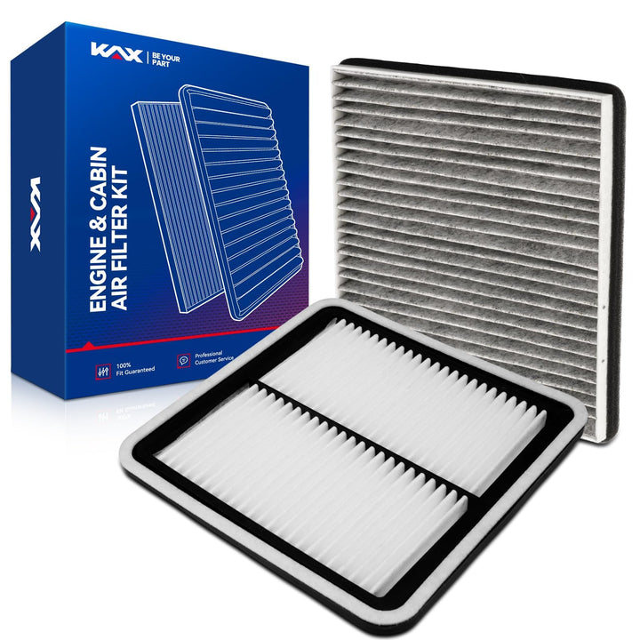 KAX front packaging showing full engine and cabin filter kit benefits