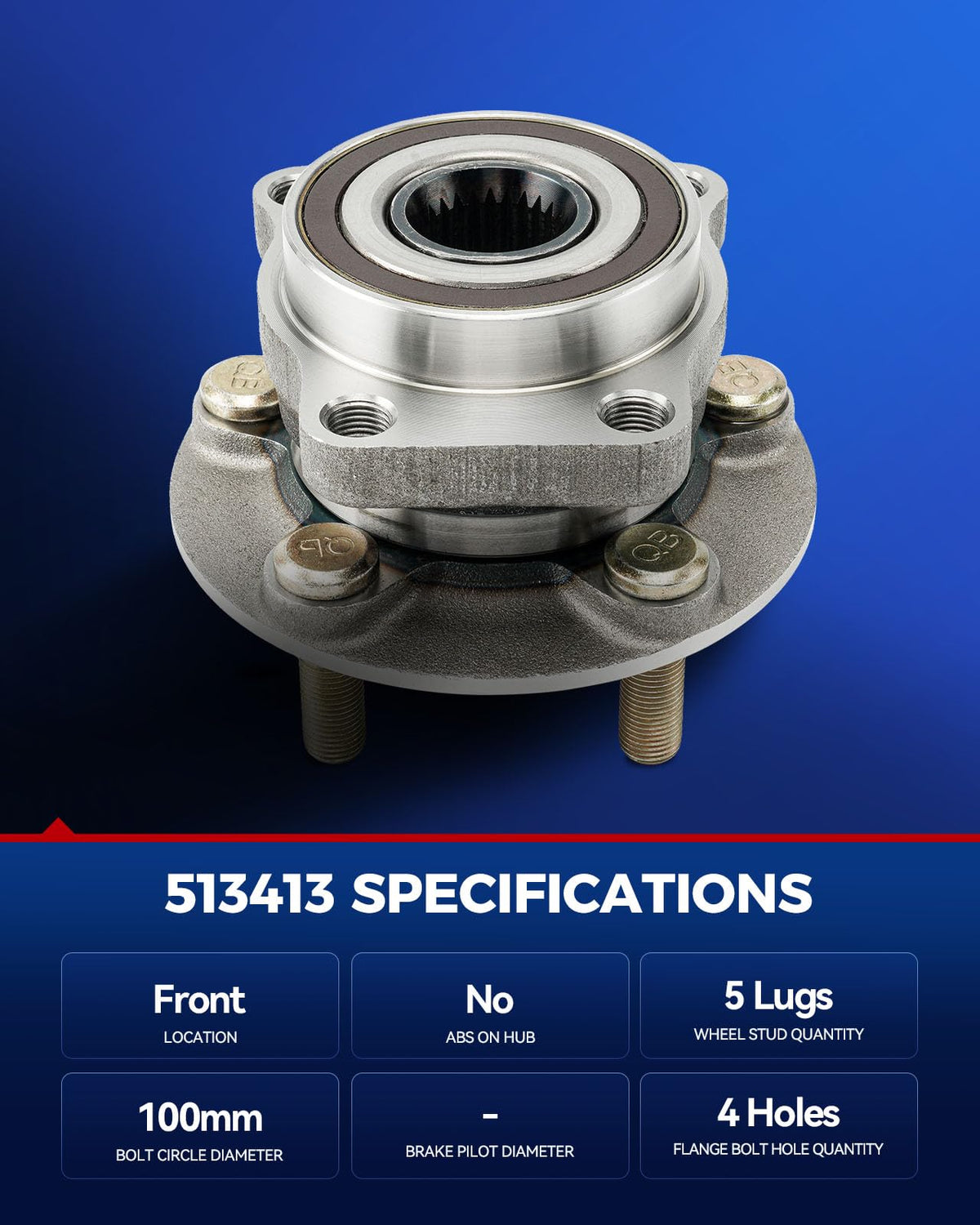 KAX hub side profile showing flange for correct wheel alignment and support