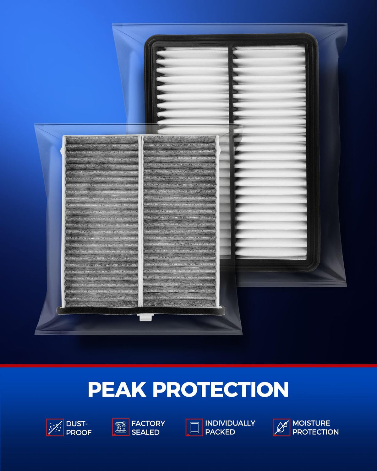 KAX filters in a car interior scene showing fresher cabin air benefit