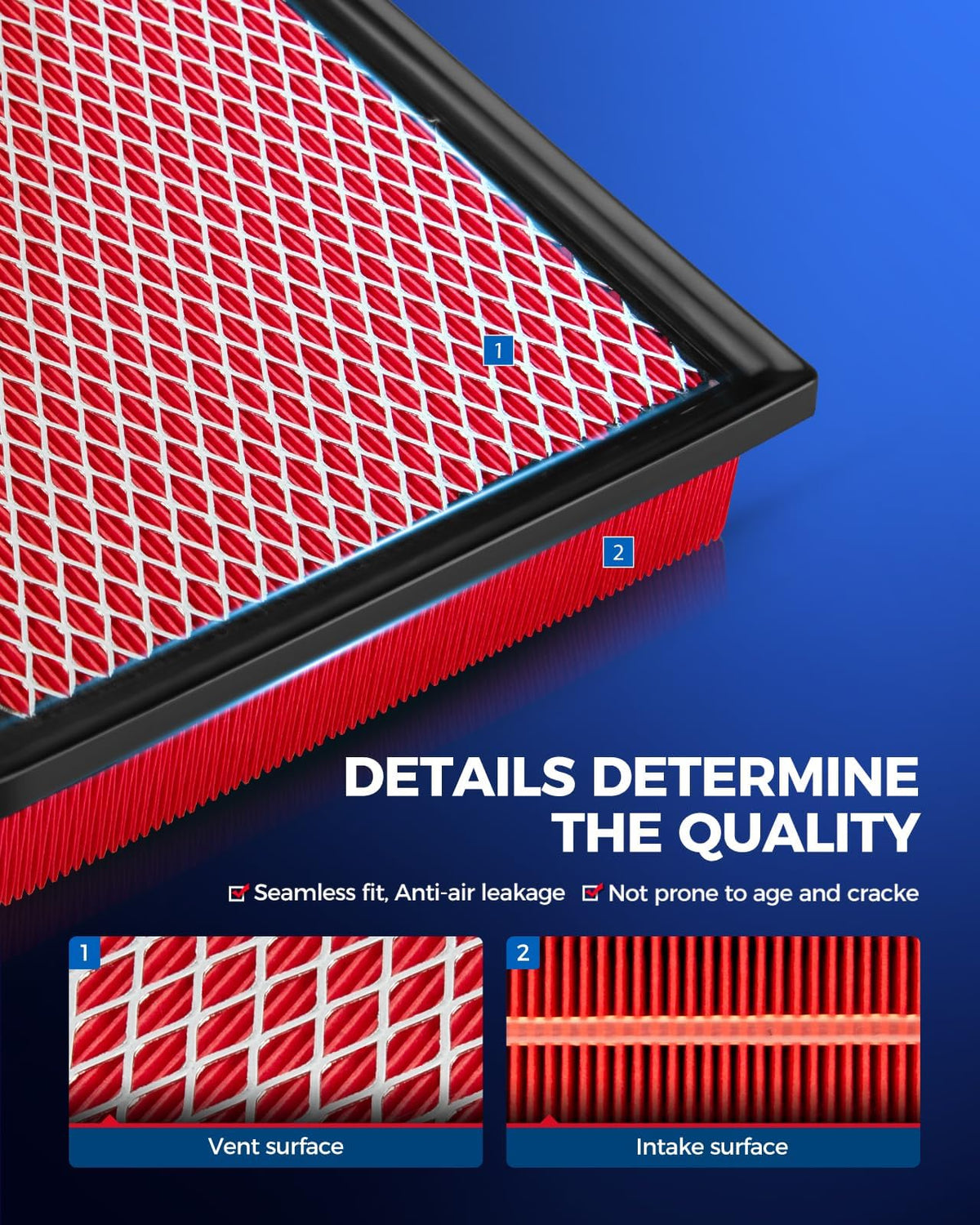KAX filter next to ruler illustrating correct fit and dimensions