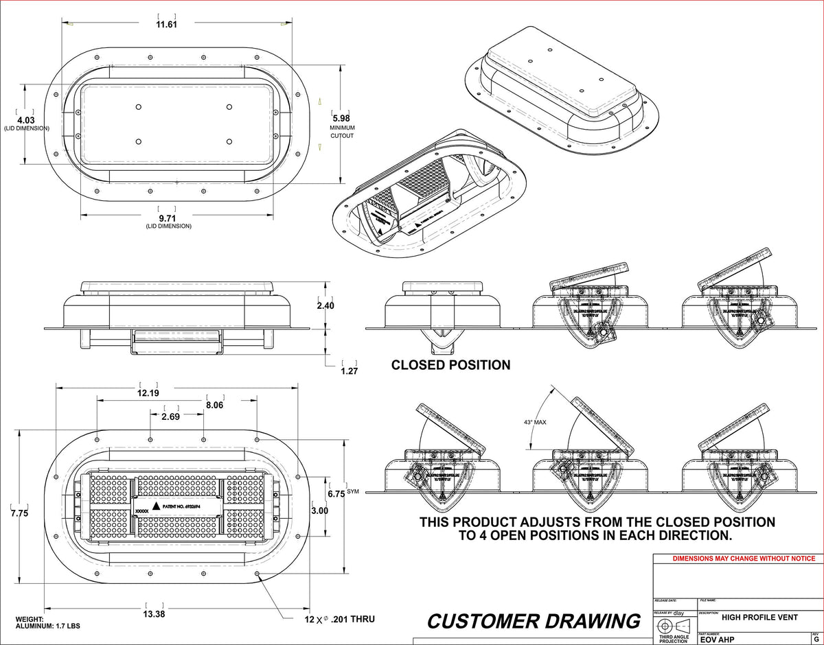 Kay Enterprises close-up of vent lid and gasket highlighting secure water seal benefit